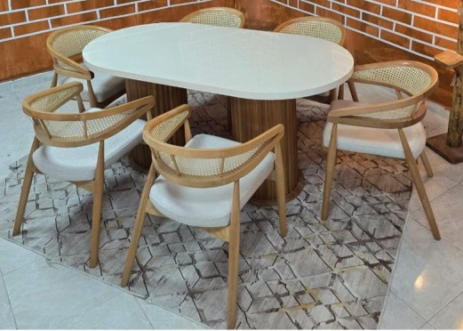 BOHEM OVAL MASA VE GAZEL SANDALYE TAKIM