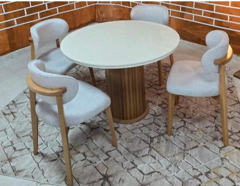 BOHEM YUVARLAK MASA ptt ayak sütunlu VE POLO SANDALYE