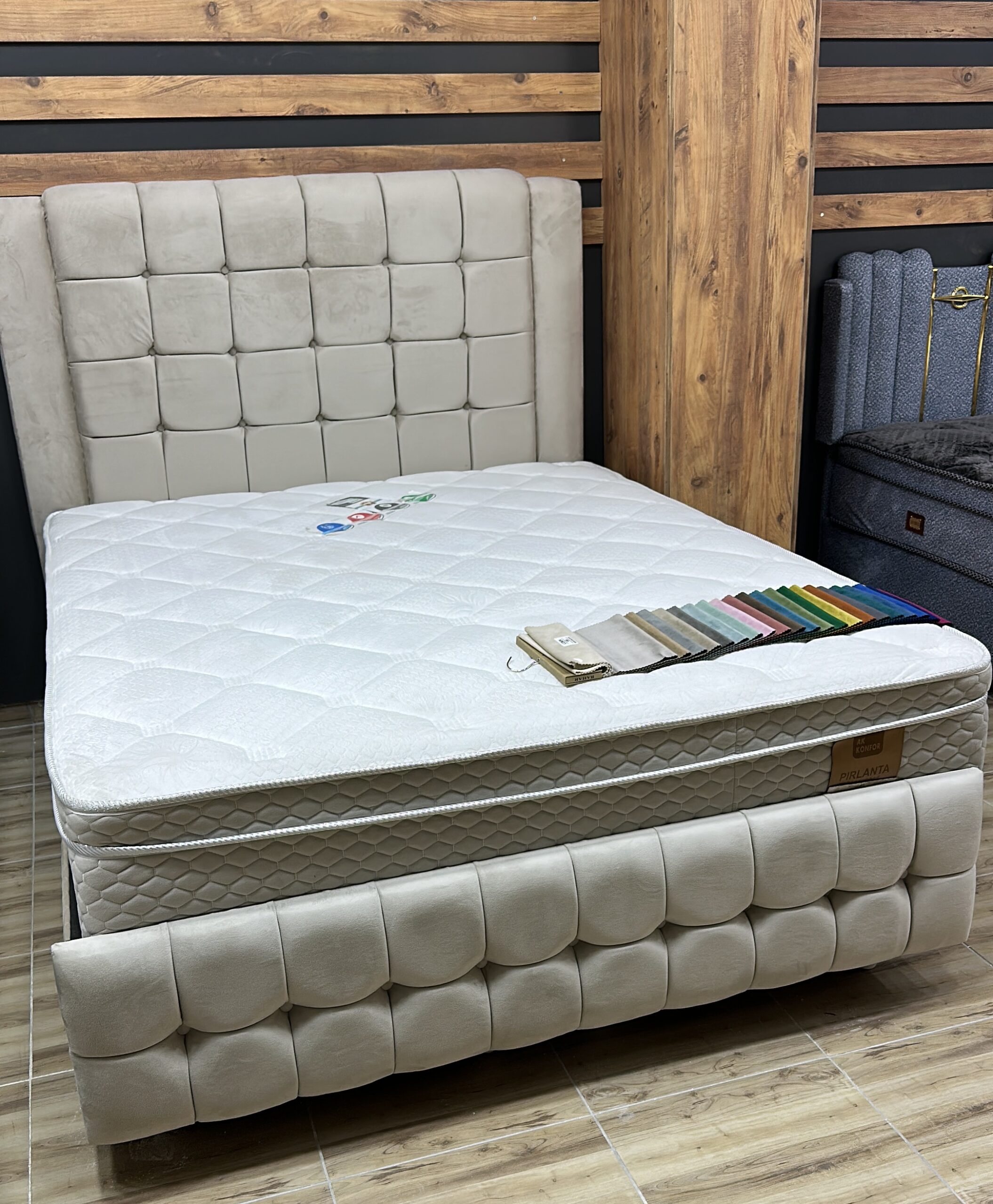 Country Çift Kişilik Baza Seti 160×200 ölçü krem