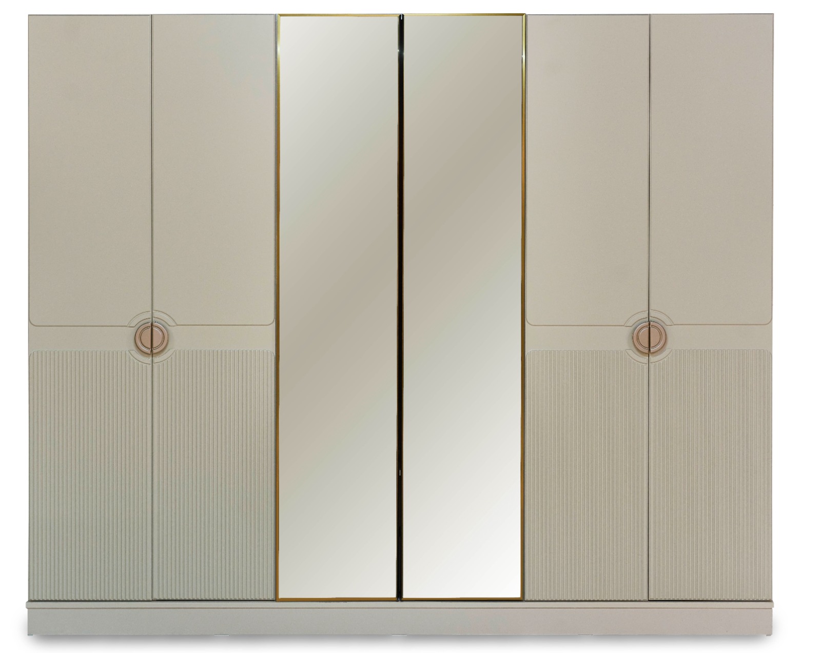 loft mdf lake boya elbise dolabı gardırop 6 kapaklı elbise dolabı