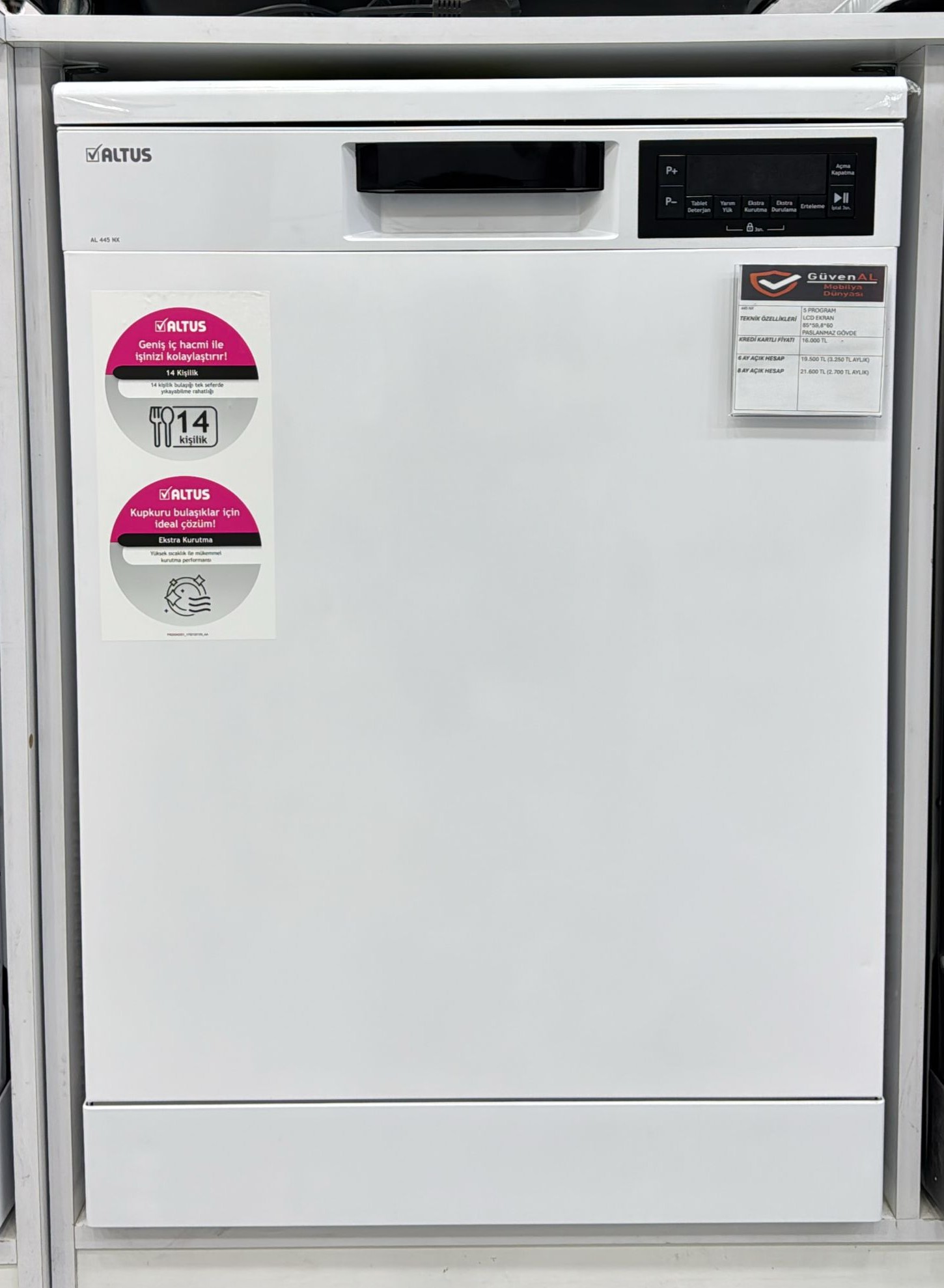 Altus Bulaşık makinesi 5 program
