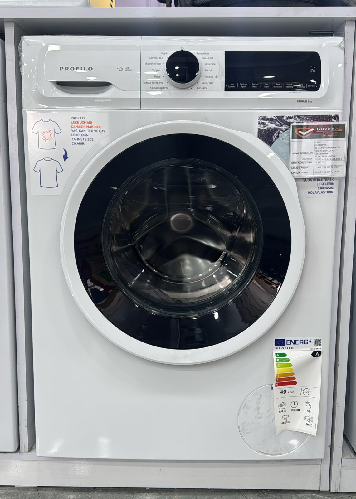 Profilo çamaşır makinesi 9 kg